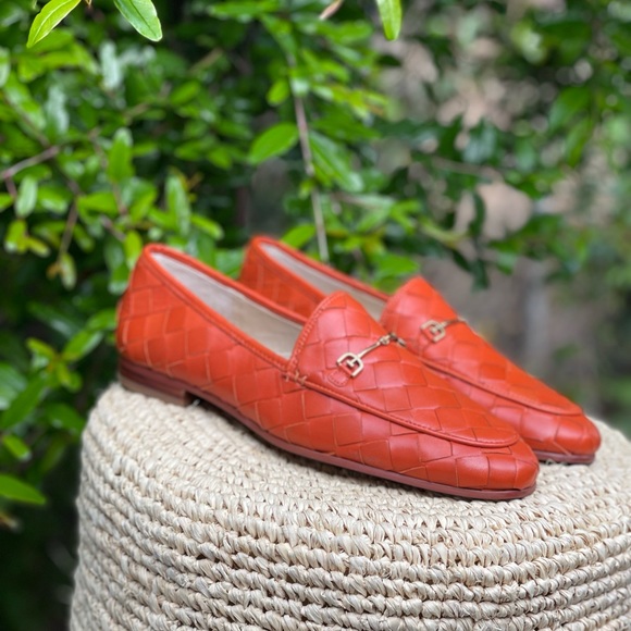 Loraine Woven Loafer (Women) SAM EDELMAN Canyon Orange size 10 new no box - Picture 3 of 16